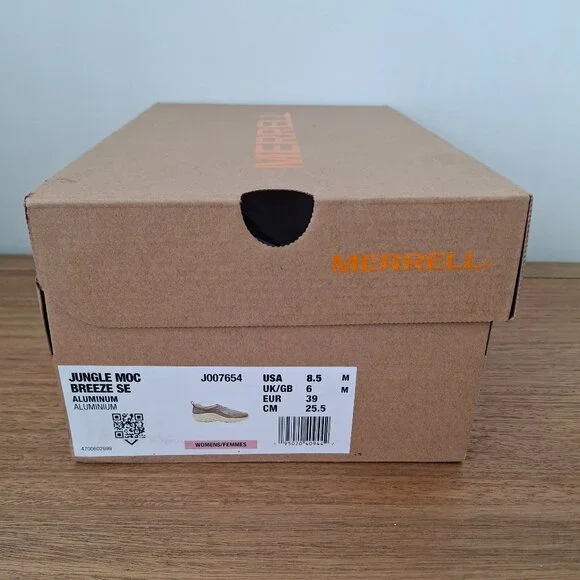 (New) Merrell / jungle moc breeze se slip-on loafer shoes (aluminum)/women’s 8.5